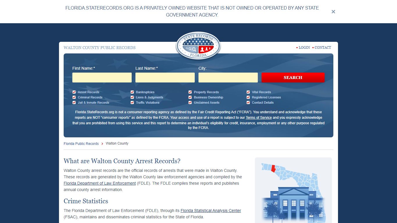 Walton County Arrest, Court, and Public Records | StateRecords.org